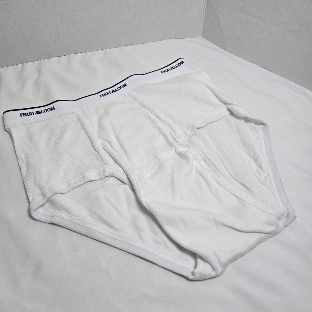 Fruit of the Loom Brief 5 Pairs Medium Blue Stripe FTL 13765 100% Cotton Tagless